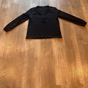 Women's Banana Republic Long Sleeve Pullover Blouse Black Size Medium